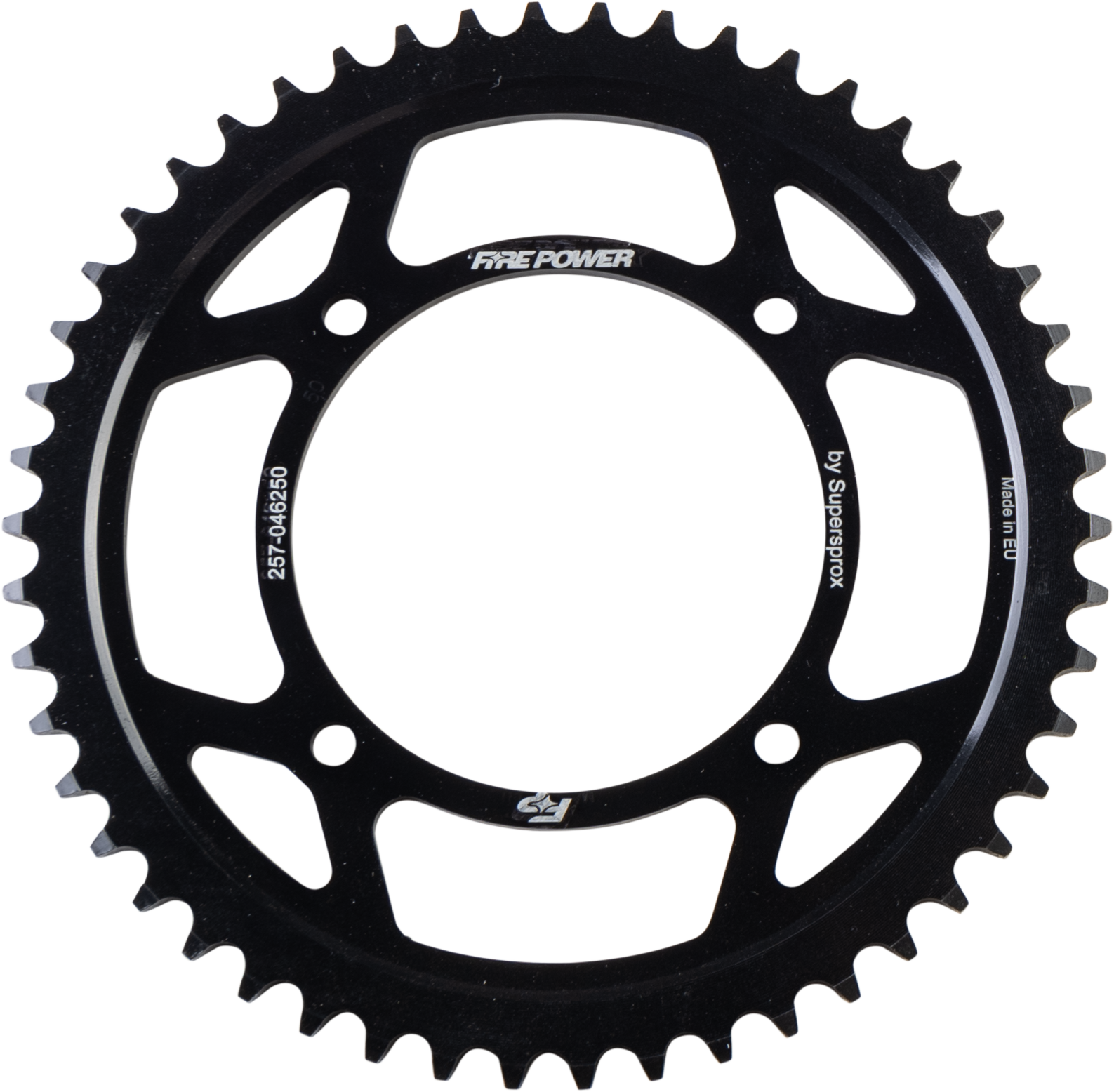 FIRE POWER REAR SPROCKET STEEL 50T BLK - FPS-462-50- BLK